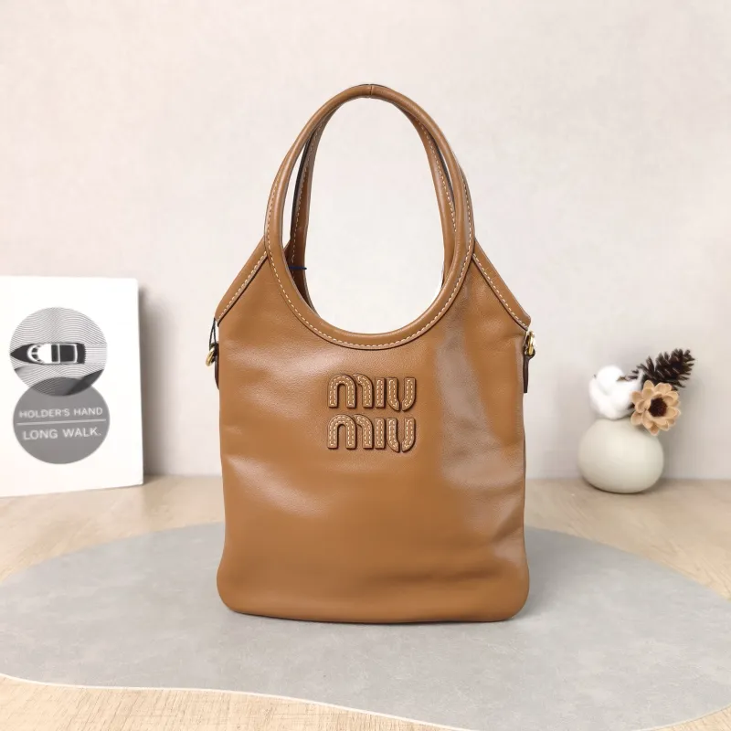 Miumiu Shoulder Bag IVY Tote Shopping Tote CC alfskin Mini 20*24