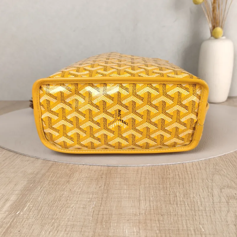 GOYARD Top Handle Bag ANJOU Shopping Tote Yellow PVC Mini 19.5 × 9 × 19.5 cm — cover view 5 of 5