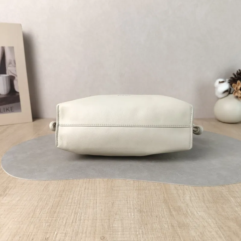 LOEWE Crossbody Bag Flamenco White Calfskin Mini 24 × 9 × 18 cm — cover view 4 of 5