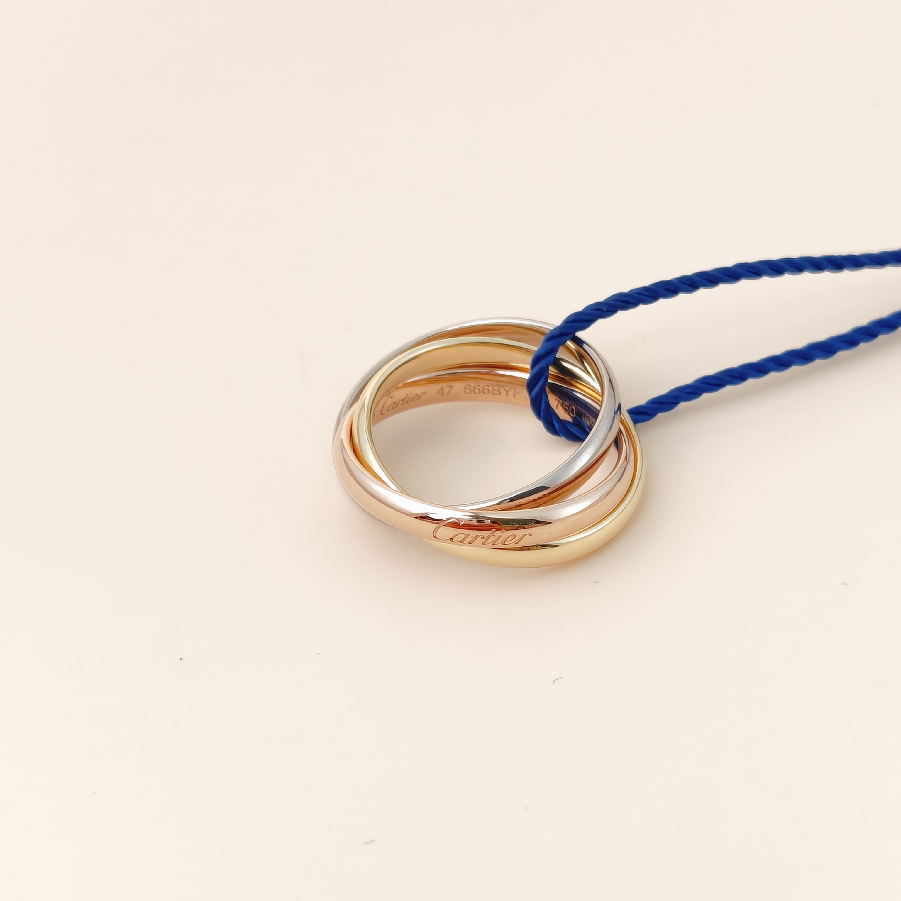 CARTIER Ring Trinity 18KW hite Gold Yellow Gold Rose Gold Small47