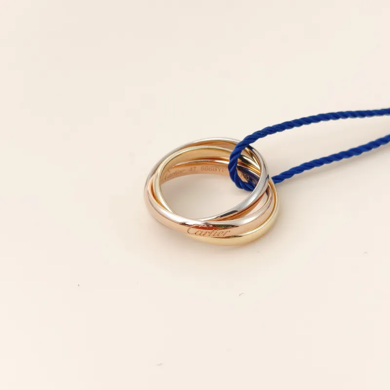 CARTIER Ring Trinity 18KW hite Gold Yellow Gold Rose Gold Small47