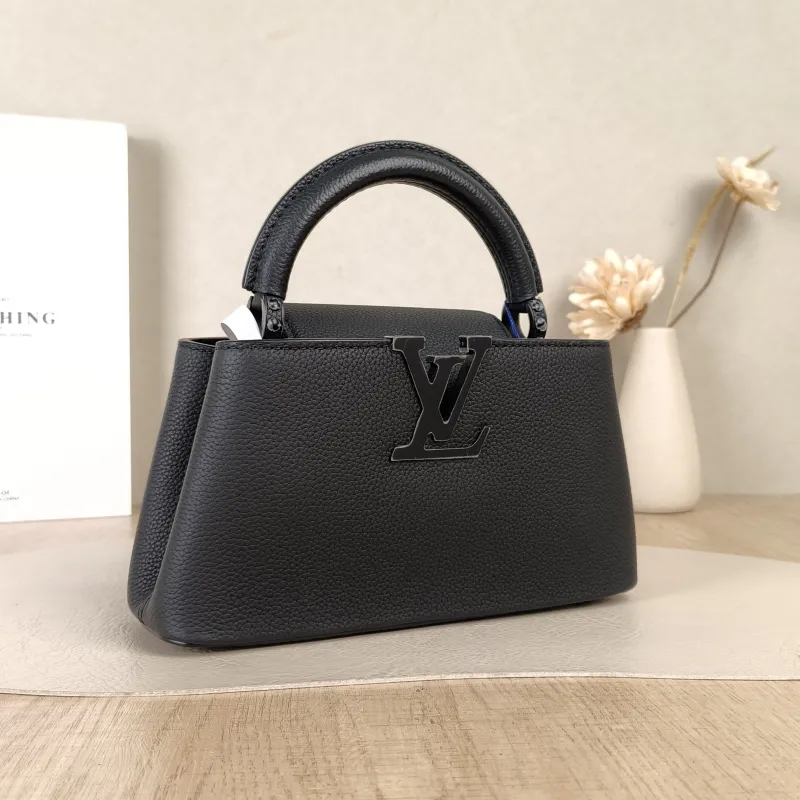 Louis Vuitton Crossbody Bag Capucines East West Black Calfskinmini22 × 8 × 12 cm — cover view 3 of 5
