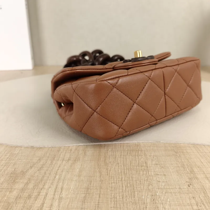 Chanel Crossbody Bag CF Mini Brown Lambskinmini17 × 6 × 12 cm — detail view 13 of 13