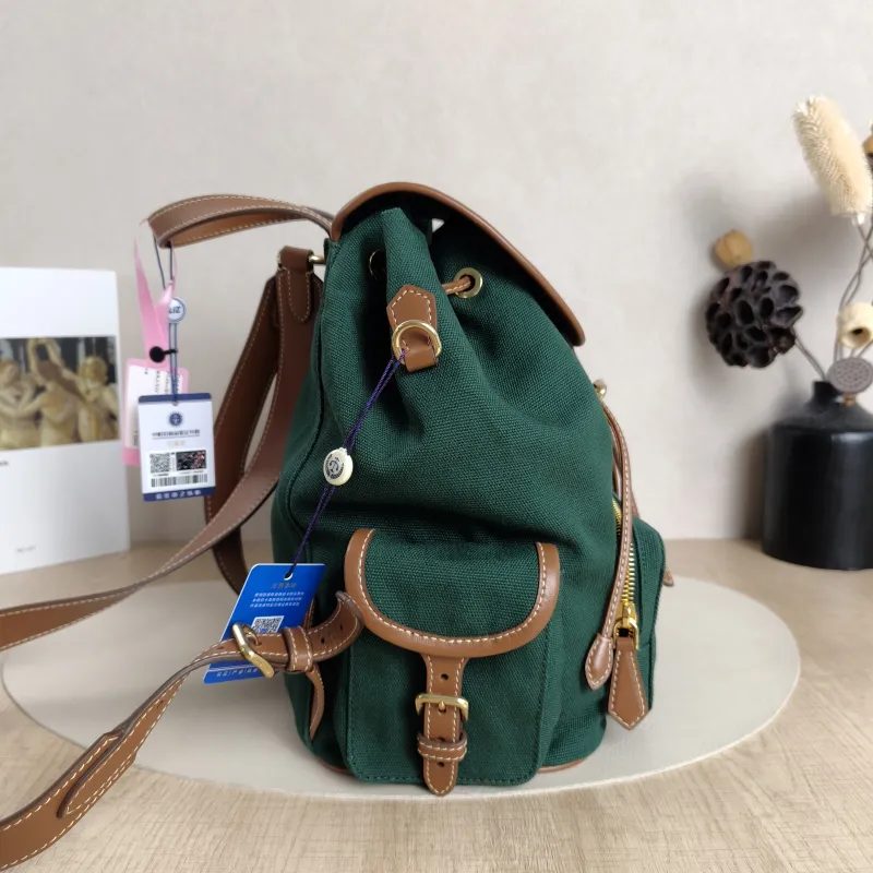 Miumiu Backpack Backpack Green Canvas Large25 × 14 × 25 cm — detail view 13 of 16