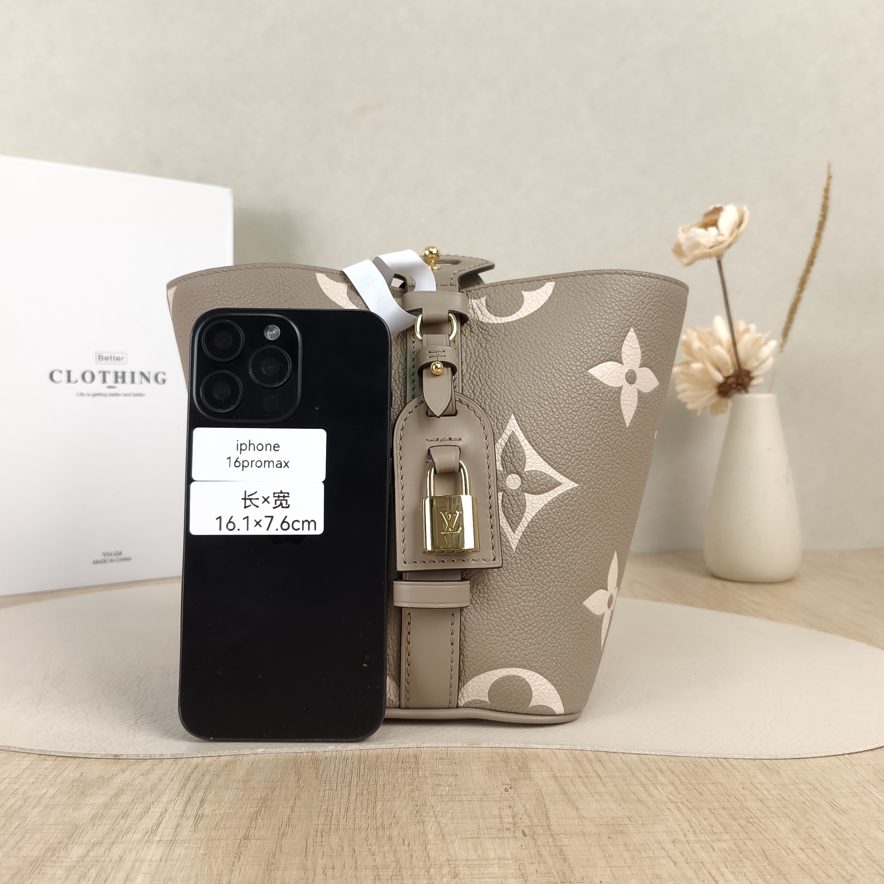 Louis Vuitton Top Handle Bag ALL IN BB · White Empreinte Embossed Calfskin Monogram BB18 × 12 × 16 cm — cover view 2 of 5