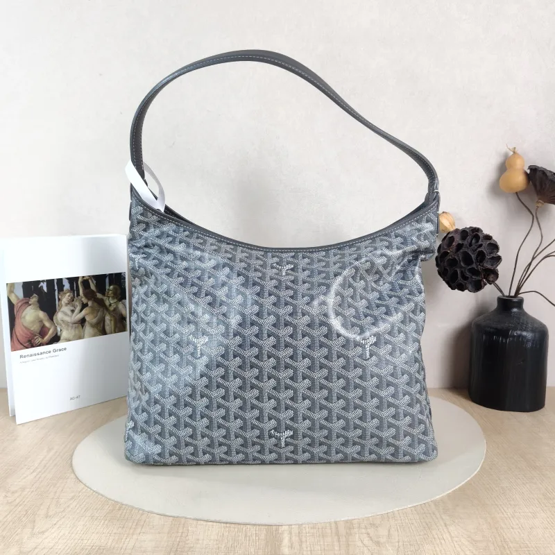 GOYARD Shoulder Bag Boheme Hobo​ Grey ine Canvas Small 43 × 14 × 27 cm — cover view 4 of 6