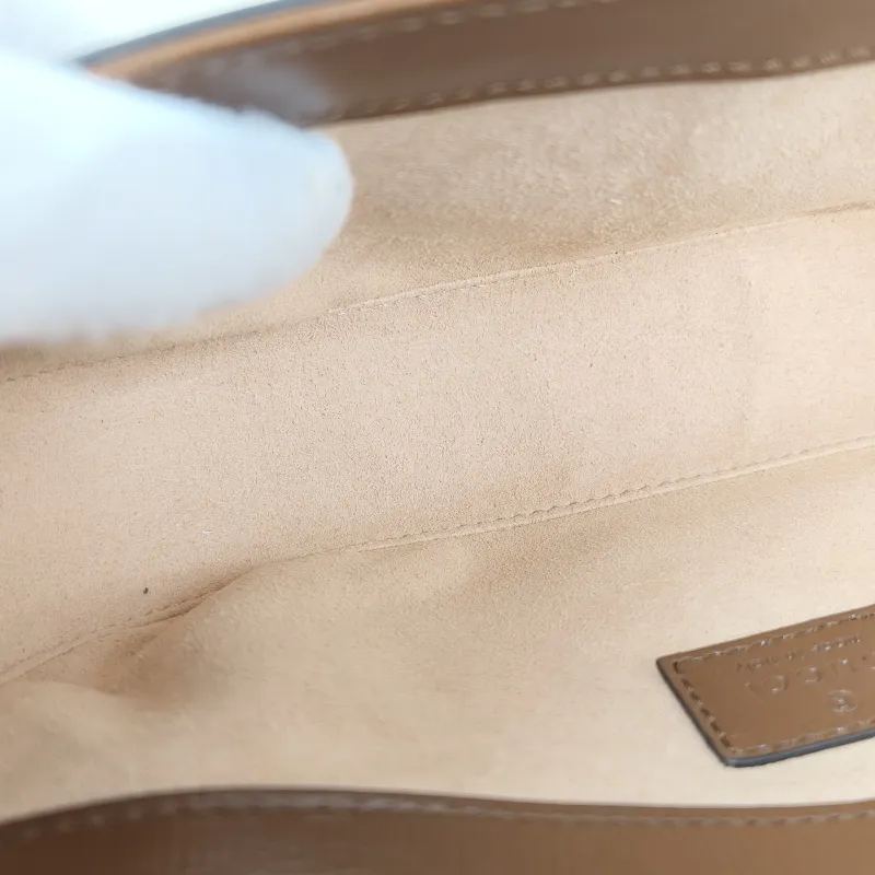GUCCI Shoulder Bag Horsebit 1955 Horsebit Small Monogram · Shoulder Strap PVC Small 24 × 5.5 × 13 cm — detail view 3 of 13