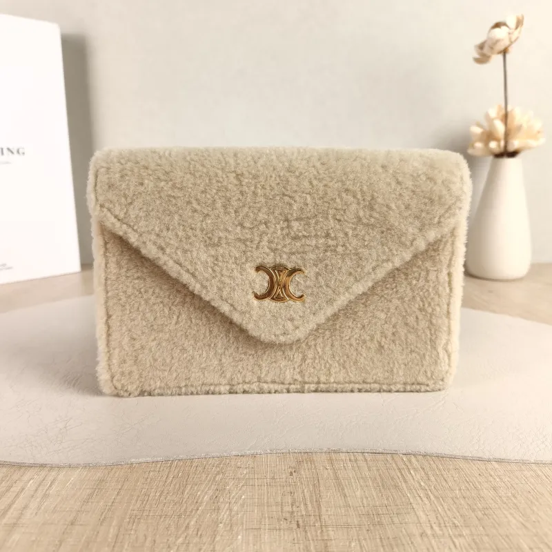 CELINE Crossbody Bag Crossbody Bag Wool One Size 20 × 5 × 13 cm