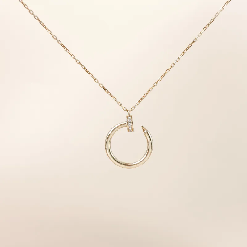 CARTIER Necklace Juste un Clou Necklace Yellow Gold 18KY ellow Gold Diamond One Size 42cm