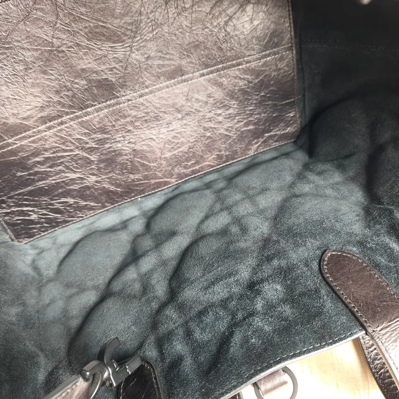DIOR Top Handle Bag TOUJOURS Black so black Waxed Leather Medium 28.5 × 17 × 21.5 cm — detail view 8 of 12