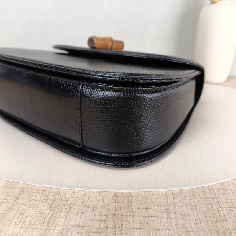 GUCCI Shoulder Bag Bamboo Collection Vintage Top Handle Bag Black Medium 26 × 7 × 16 cm — detail view 1 of 12