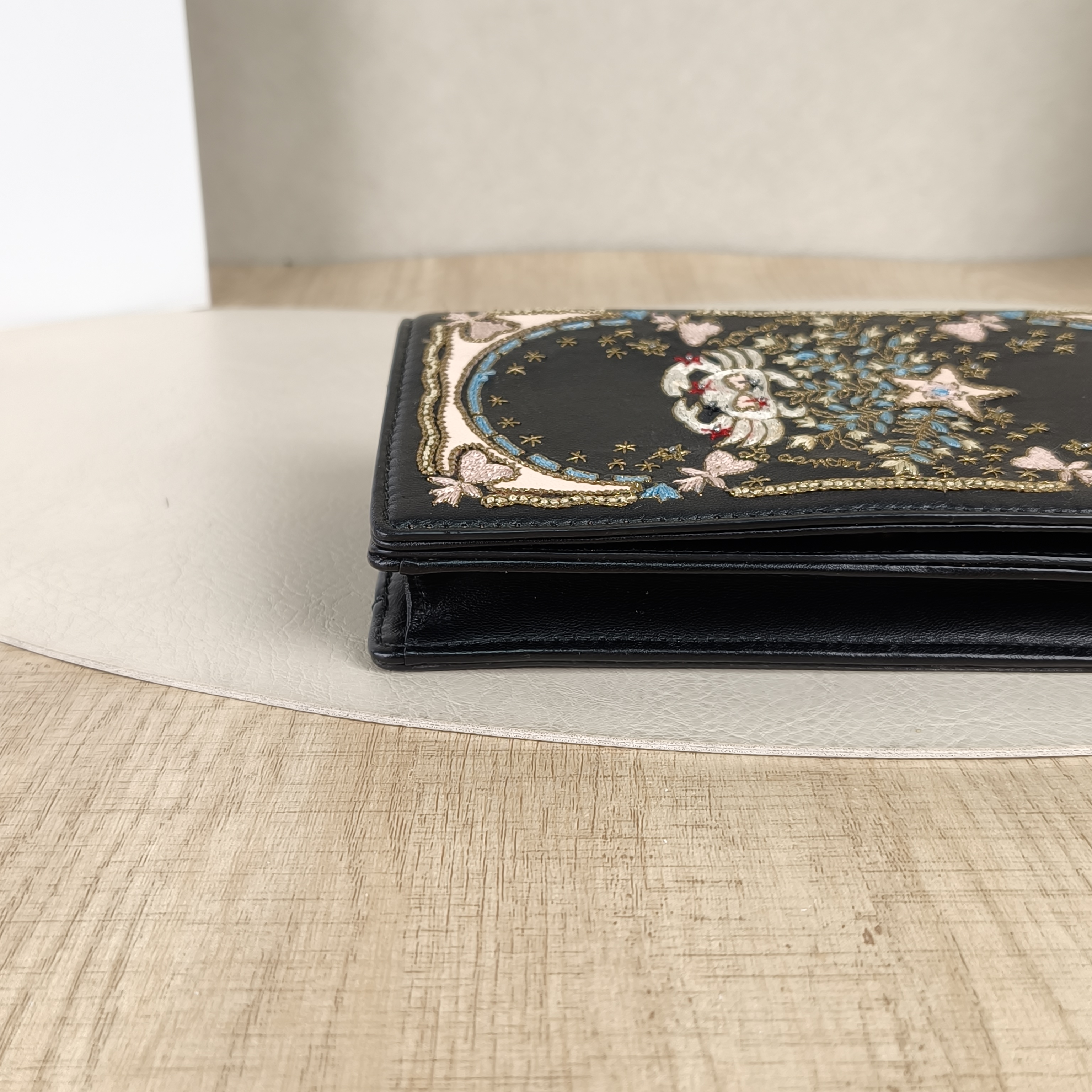 DIOR Clutch Clutch Black Calfskin 18 × 3 × 9.7 cm — cover view 6 of 9