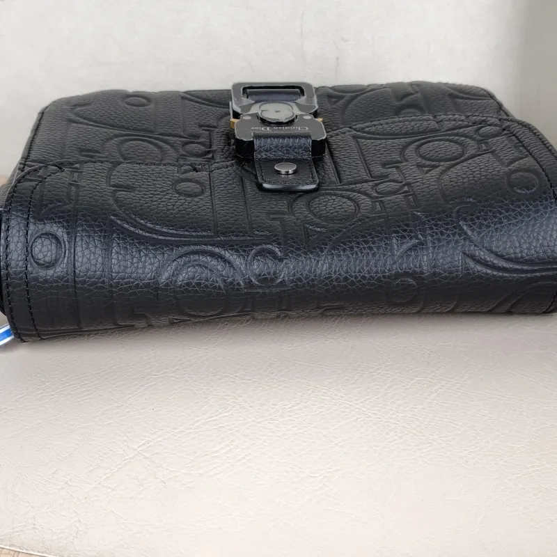 DIOR Crossbody Bag Black Calfskin Small 23 × 6 × 17.5 cm — detail view 9 of 12