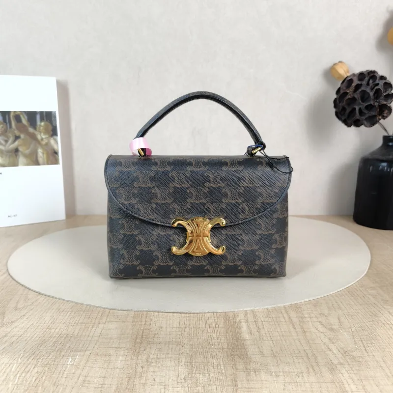CELINE Top Handle Bag TEEN NINO Top Handle Bag Monogram PVC Small 20 × 8 × 13 cm