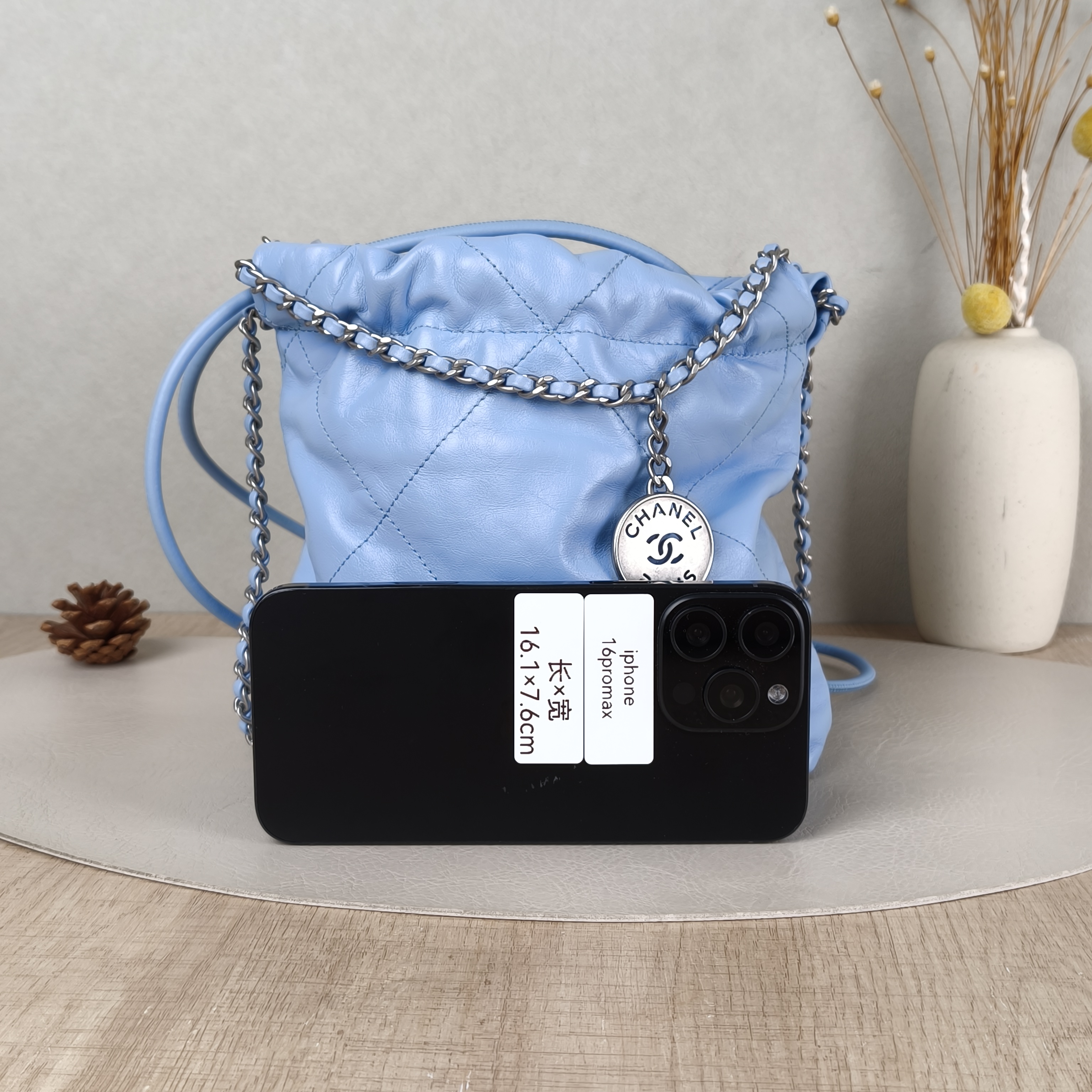 Chanel Shoulder Bag22Bag Blue CC alfskinmini20 × 6 × 19 cm — cover view 5 of 5
