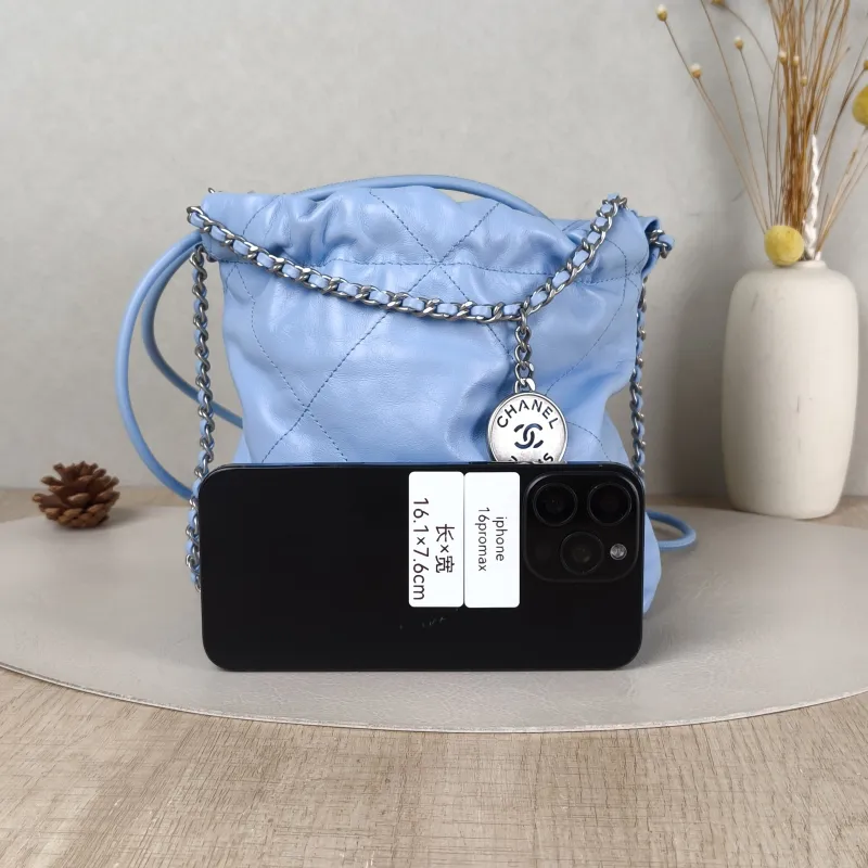 Chanel Shoulder Bag22Bag Blue CC alfskinmini20 × 6 × 19 cm — cover view 5 of 5