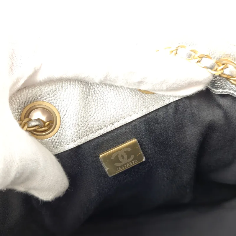 Chanel Shoulder Bag 25Bag Silver Grained Calfskin Small 26 × 14 × 30 cm — detail view 3 of 9