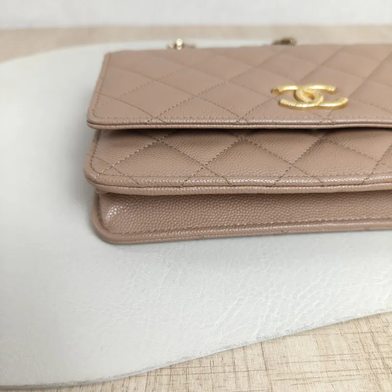 Chanel Crossbody Bag Edition cf woc Taupe Calfskin19.2 × 3.5 × 12.3 cm — detail view 8 of 13