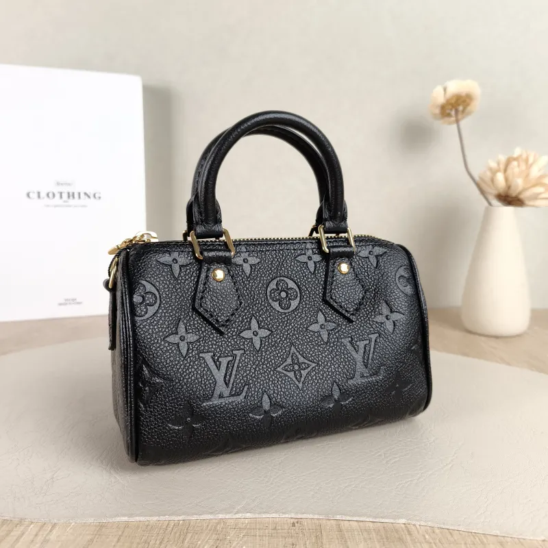 Louis Vuitton Crossbody Bag Speedy Nano Black Empreinte Embossed Calfskin nano 16 × 7.5 × 10 cm — cover view 4 of 5