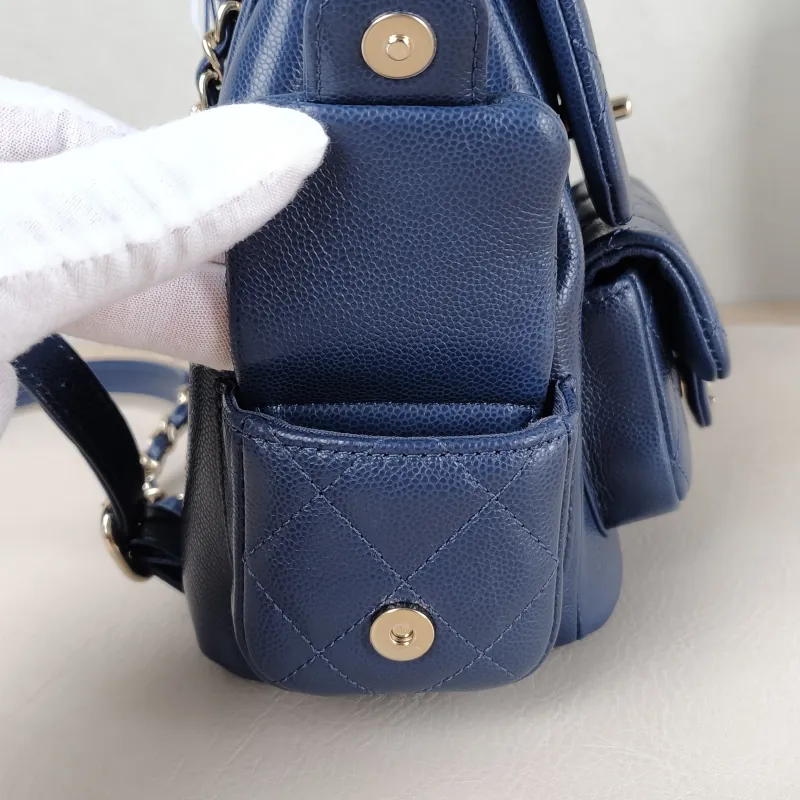 Chanel Backpack duma Navy Grained Calfskin Small 18 × 9.5 × 19 cm — detail view 6 of 15