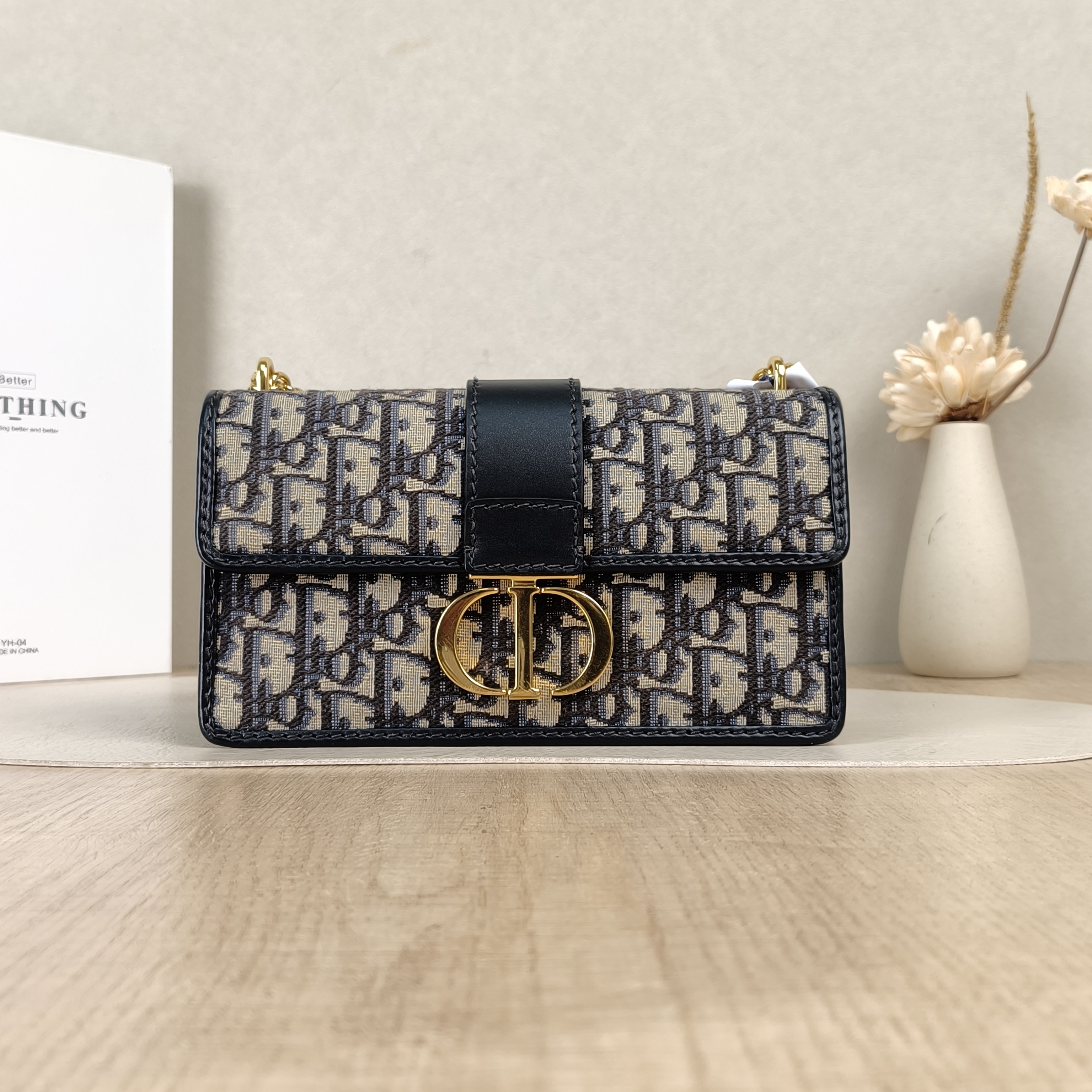 DIOR Crossbody Bag30 Montaigne East-West 30Blue Canvas Small21 × 6 × 12 cm