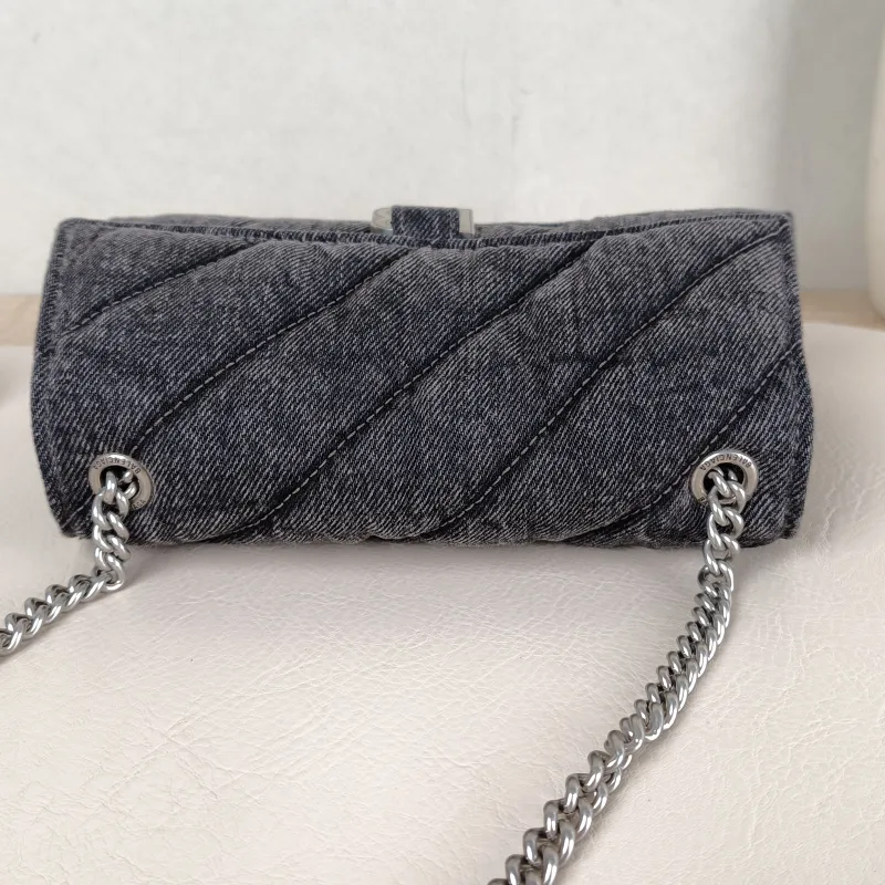 BALENCIAGA Crossbody Bag CRUSH Chain Bag Grey xs Small 22 × 5 × 10 cm — detail view 9 of 12