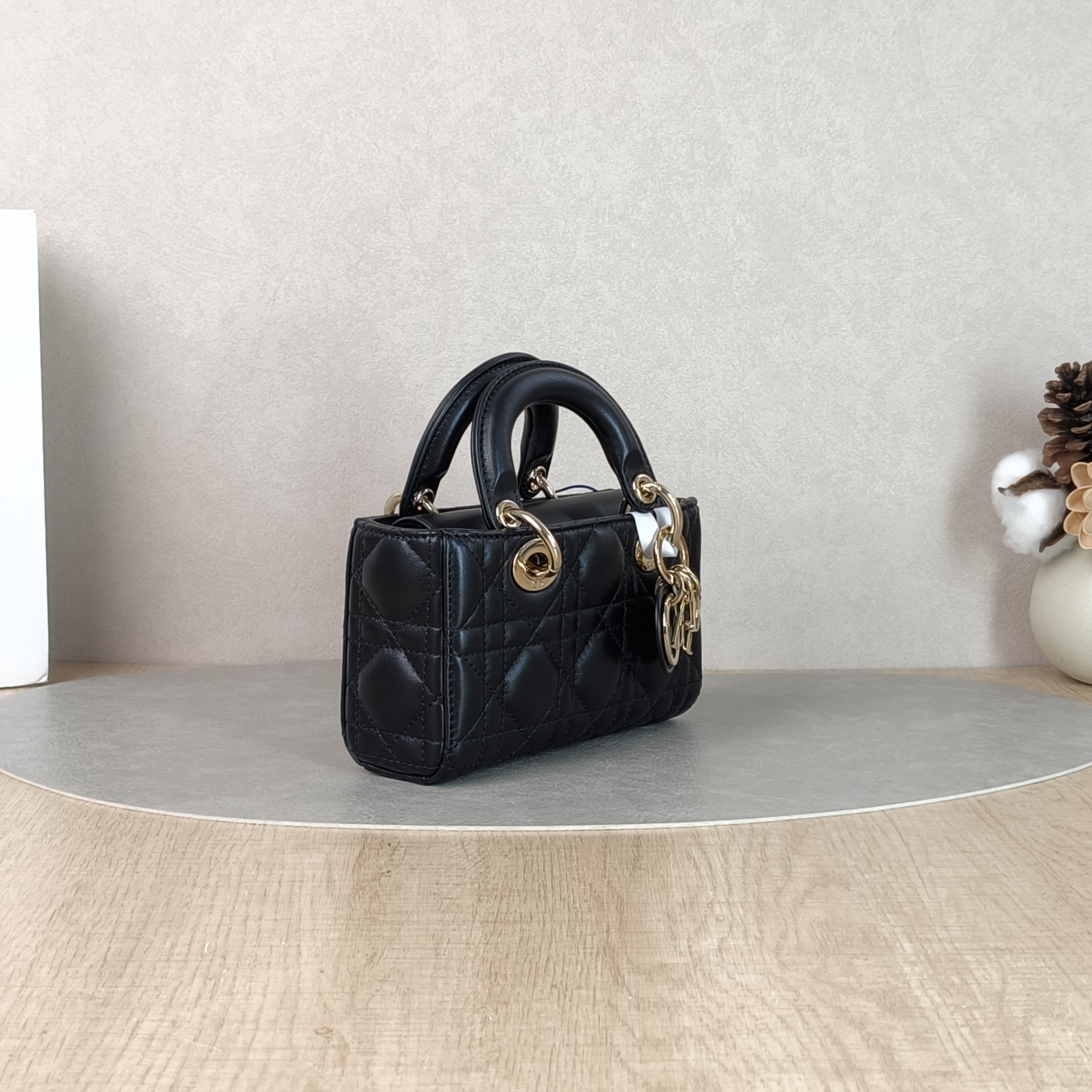 DIOR Crossbody Bag Lady D-Joy Black Lambskin Mini16 × 5 × 9 cm — cover view 3 of 5