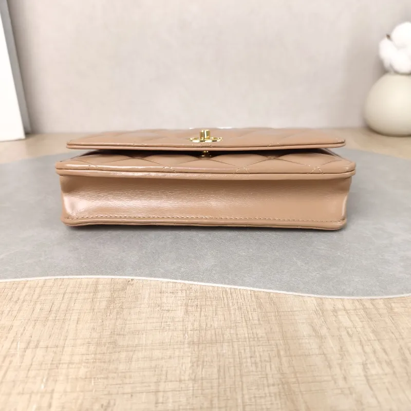 Chanel Crossbody Bag woc Brown Lambskin One Size19.2 × 3.5 × 12.3 cm — cover view 2 of 5