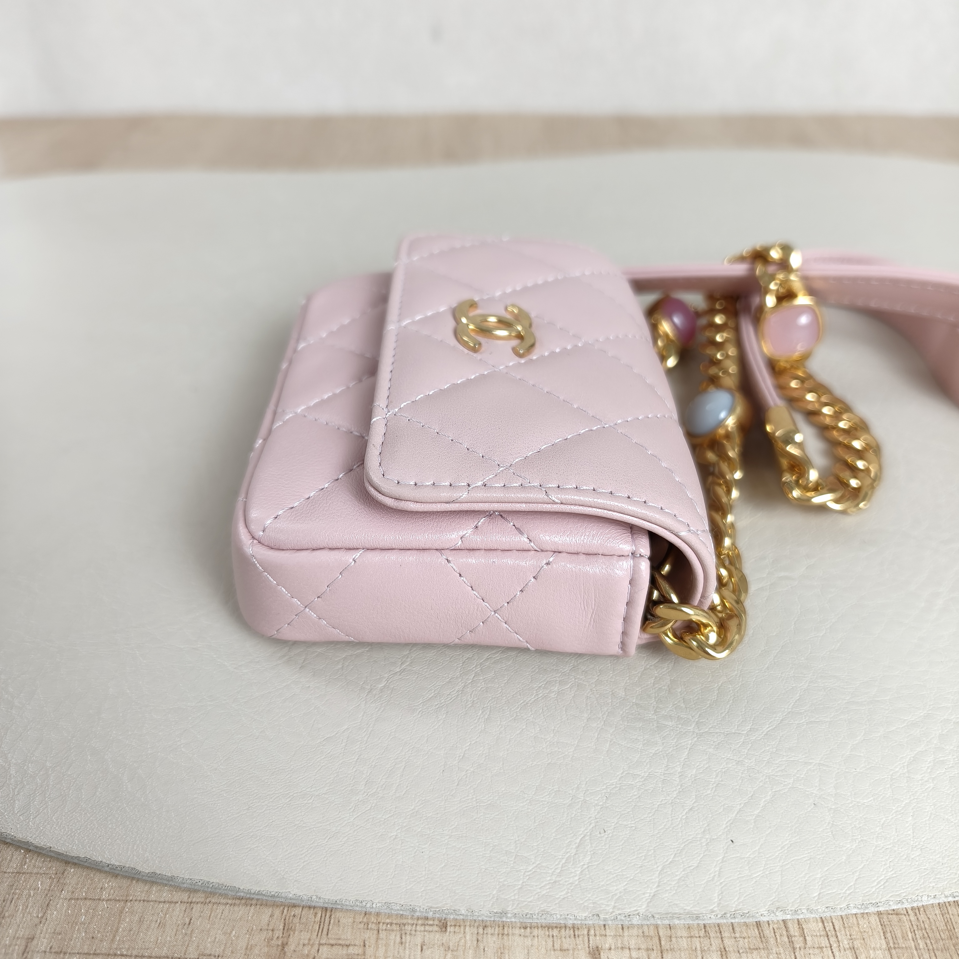 Chanel Wallet Wallet Pink Lambskin One Size10 × 2 × 8 cm — cover view 6 of 10