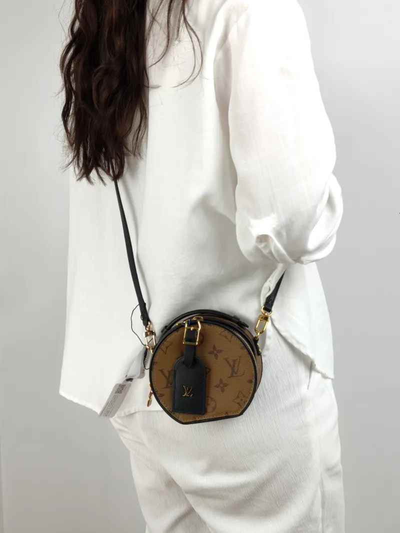 Louis Vuitton Crossbody Bag Mini BOITE CHAPEAU Monogram PVC Mini 13 × 6.5 × 12 cm — on-model view 1 of 2
