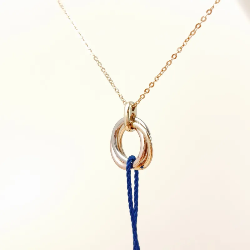 CARTIER Necklace Trinity Collection Necklace 18KW hite Gold Yellow Gold Rose Gold Small 42cm — cover view 6 of 10