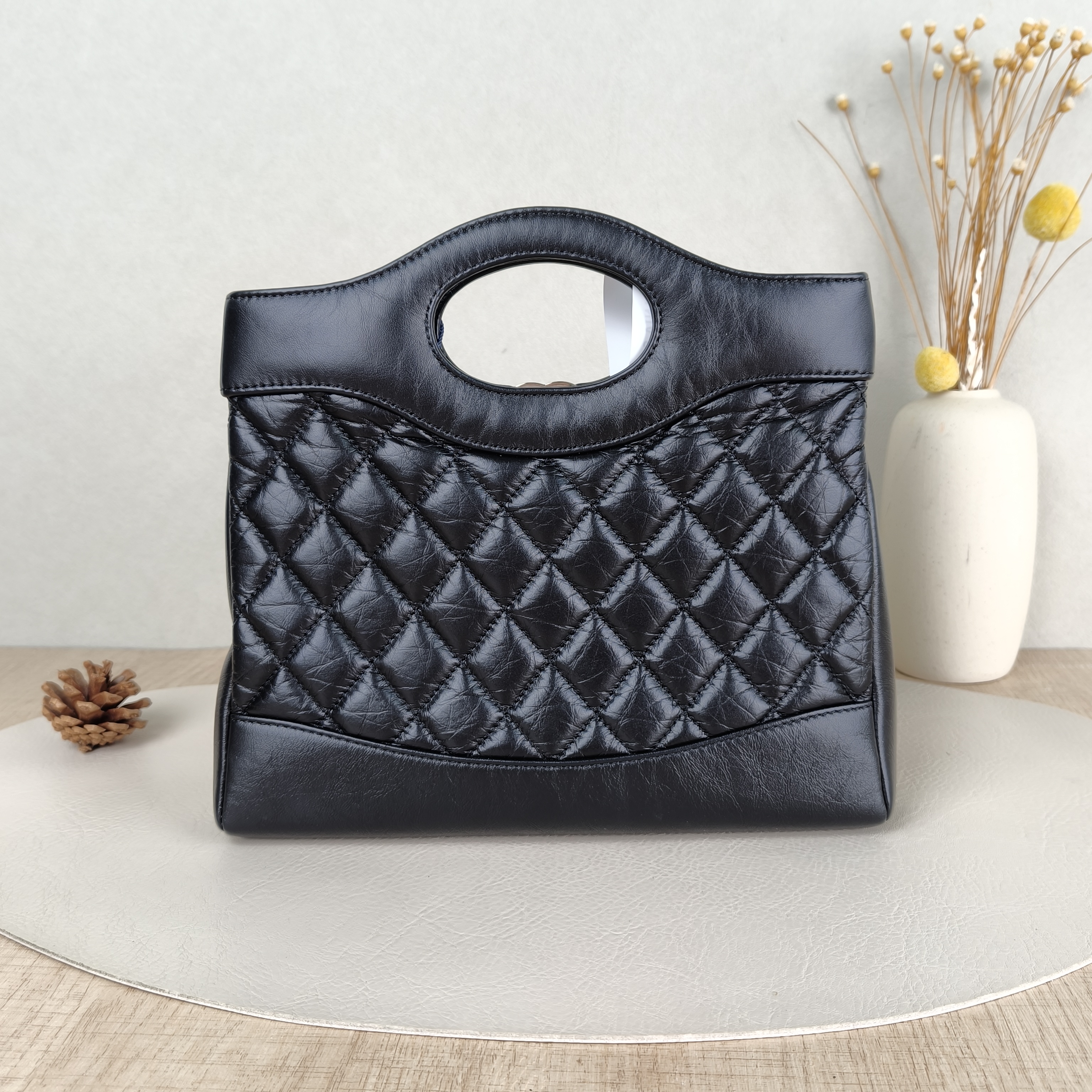 Chanel Crossbody Bag31Bag Black Waxed Leathermini23 × 5.5 × 22 cm — cover view 2 of 5