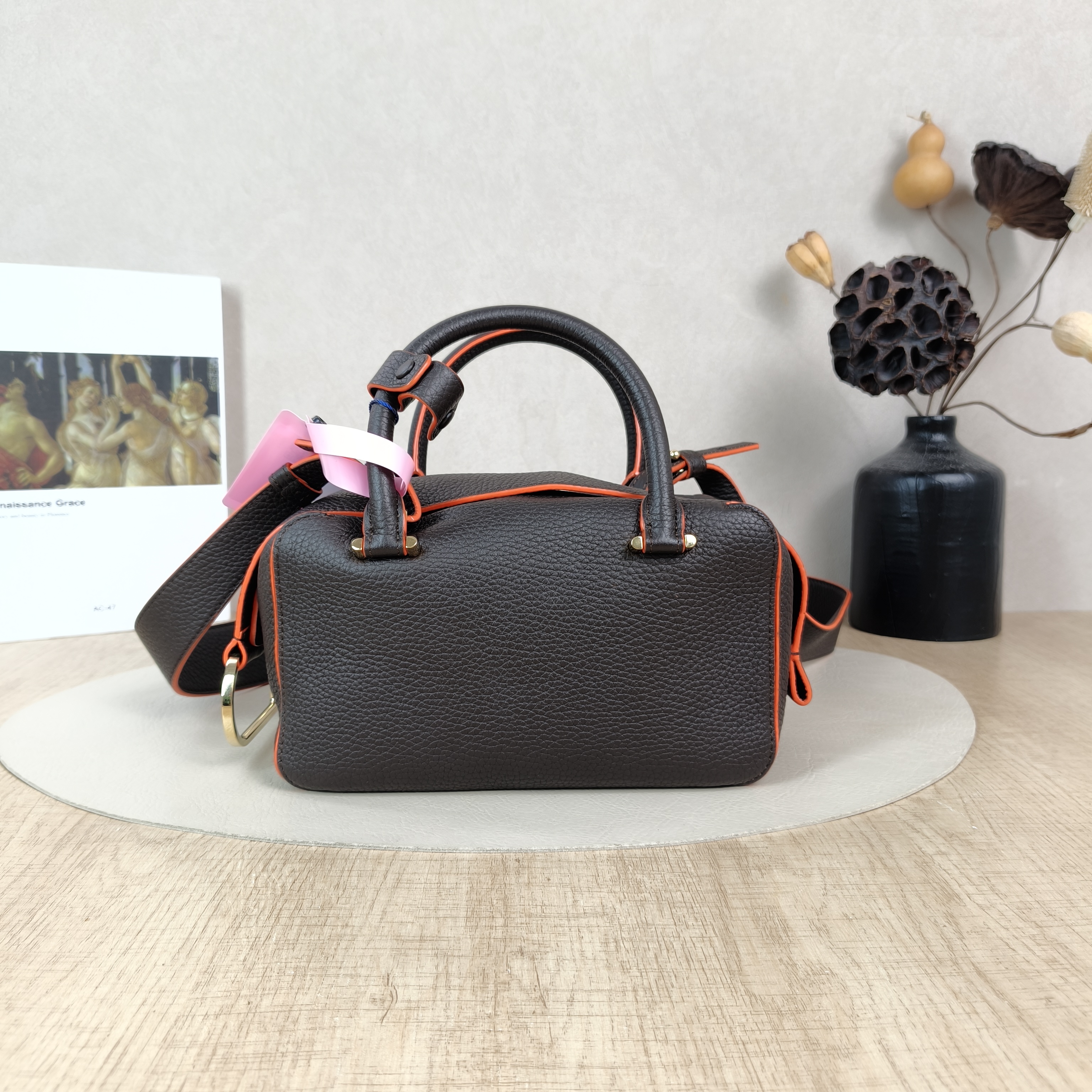 DELVAUX Top Handle Bag Cool Box Box Shoulder Bag Colorblock Calfskinmini21 × 11 × 13 cm — cover view 5 of 6