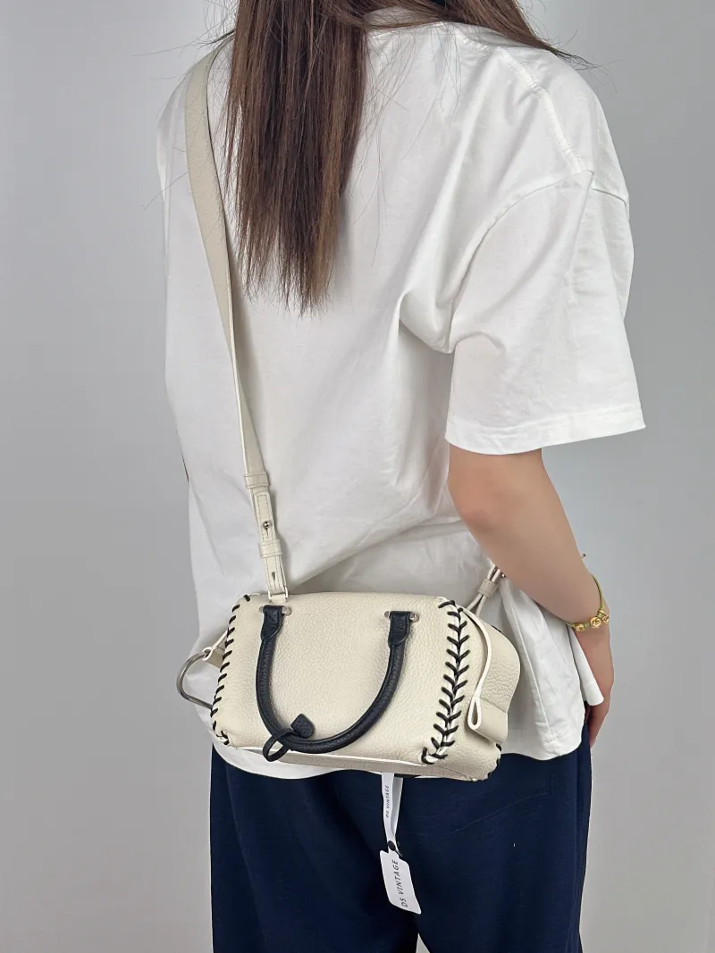 DELVAUX Top Handle Bag Cool Box Box Shoulder Bag Calfskinmini21 × 11 × 13 cm — on-model view 2 of 2
