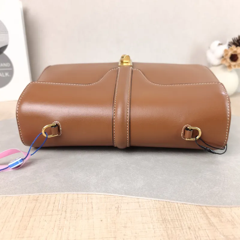 CELINE Shoulder Bag Soft 16Shoulder Bag Caramel Calfskin Small 23 × 9 × 15 cm — detail view 12 of 14