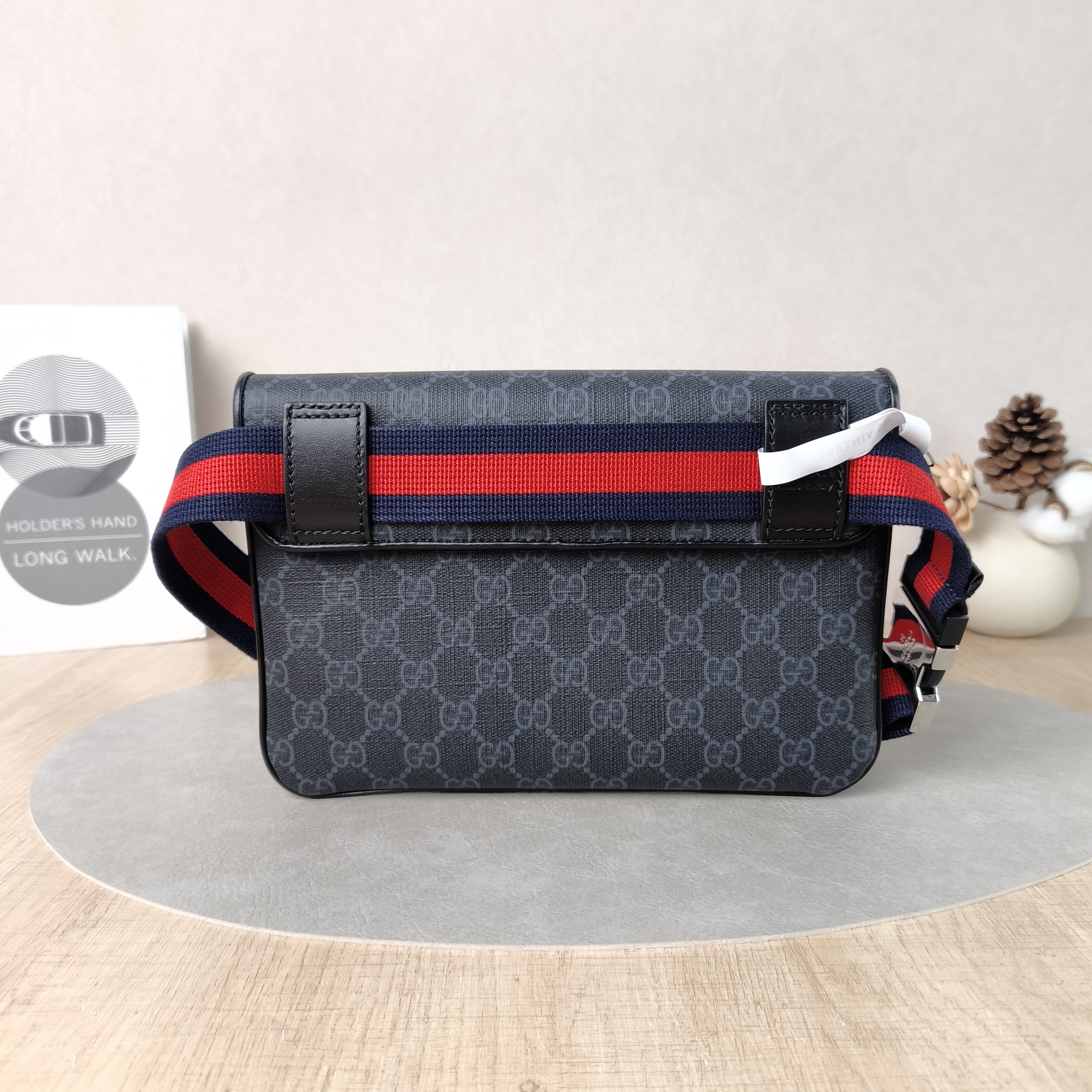 GUCCI Belt Bag Neo Vintage Belt Bag Black Monogram PVC Medium24 × 4 × 17 cm — cover view 4 of 5