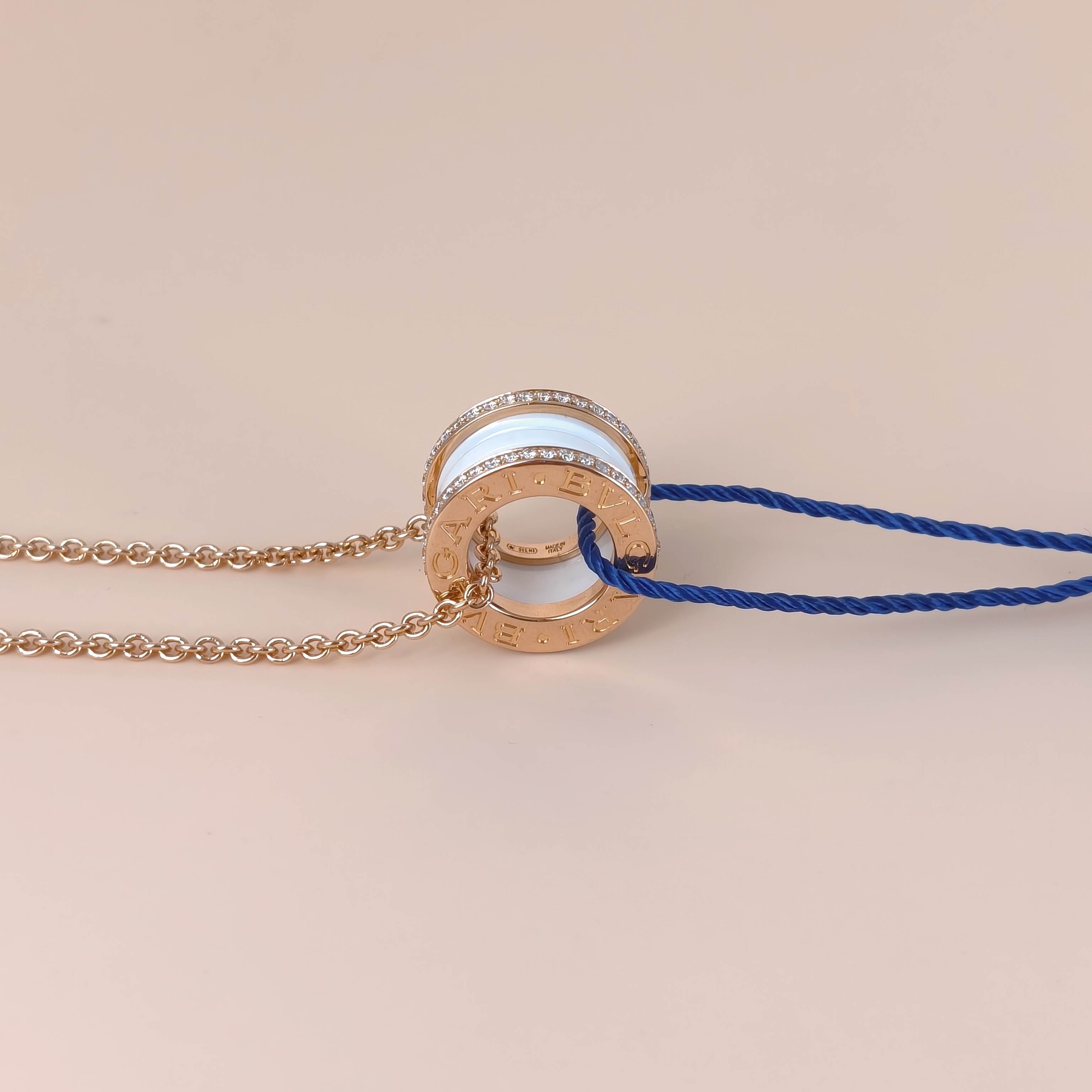Bvlgari Necklace B.ZERO1Collection White Pavé Diamond Rose Gold Rose Gold Diamond18KR ose Gold One Size46cm — cover view 8 of 9