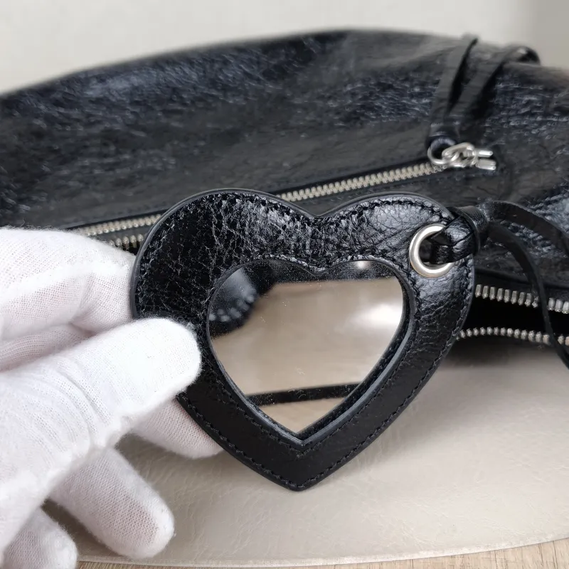 BALENCIAGA Crossbody Bag LE CAGOLE Black Lambskin Small 33 × 8.5 × 16 cm — detail view 6 of 10
