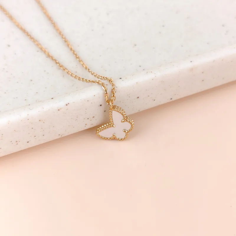 Van Cleef & Arpels Necklace Fauna Collection Butterflies Collection Pearl · White Mother-of-Pearl18KY ellow Gold Sweet Mini40cm — cover view 4 of 10