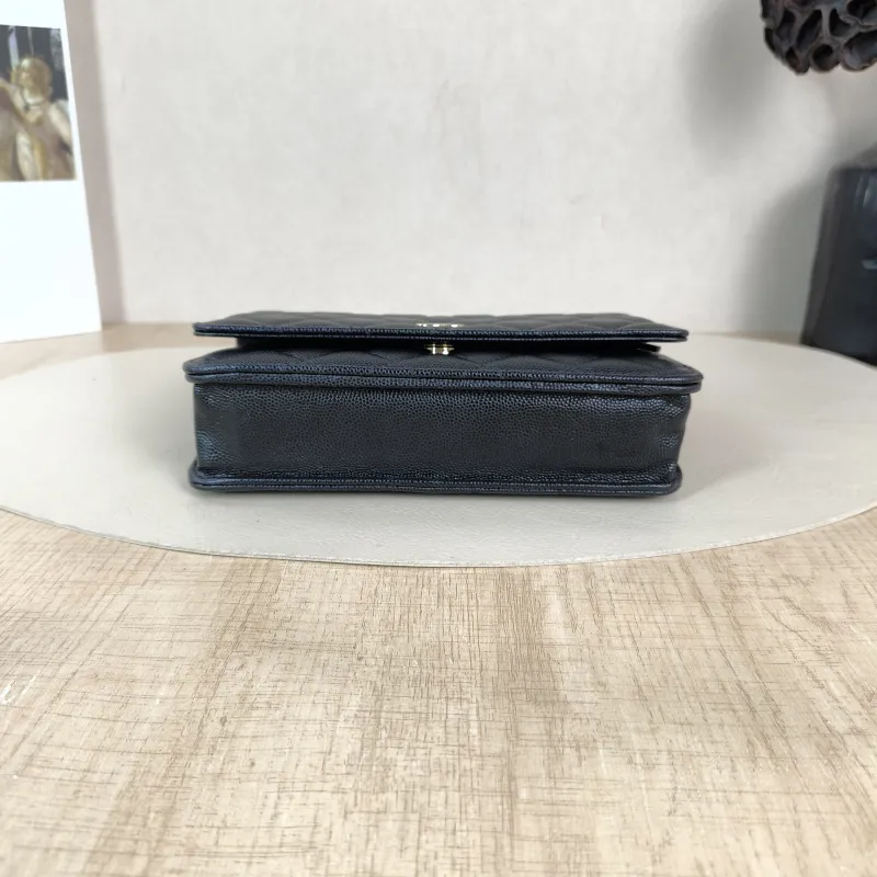 Chanel Crossbody Bag CF WOCWOC Bag Accessory Black Grained Calfskin Mini 19.2 × 3.5 × 12.3 cm — cover view 3 of 5