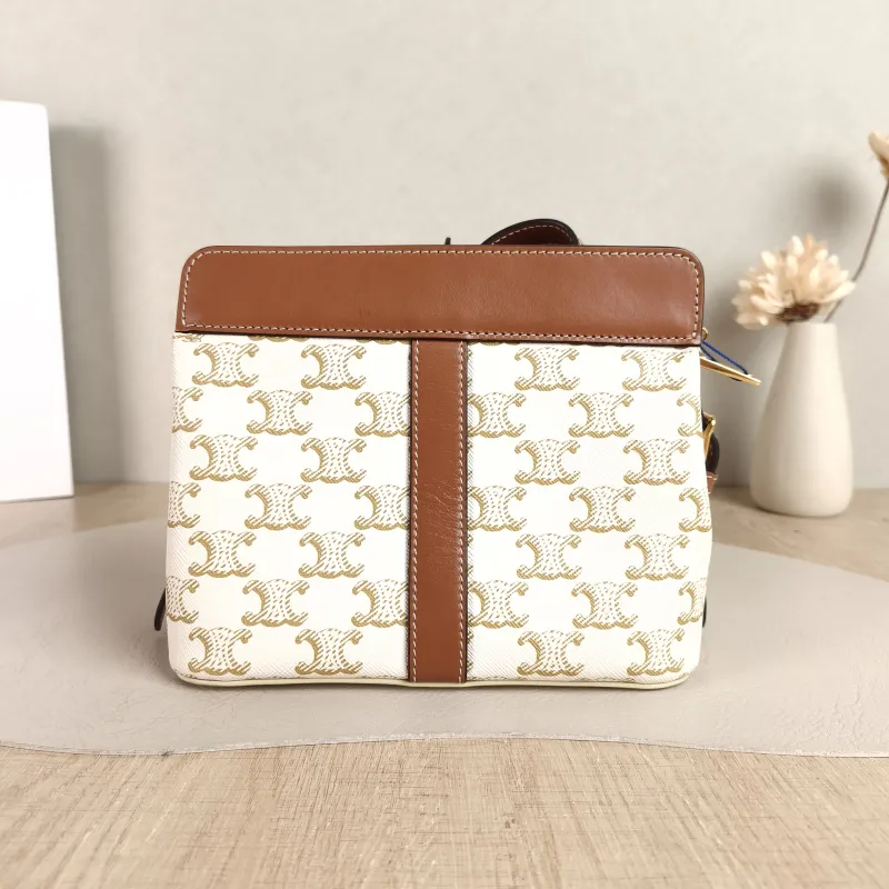 CELINE Crossbody Bag cabas de france Crossbody Bag White Monogram PVC One Size 19 × 11 × 15.5 cm — cover view 2 of 5