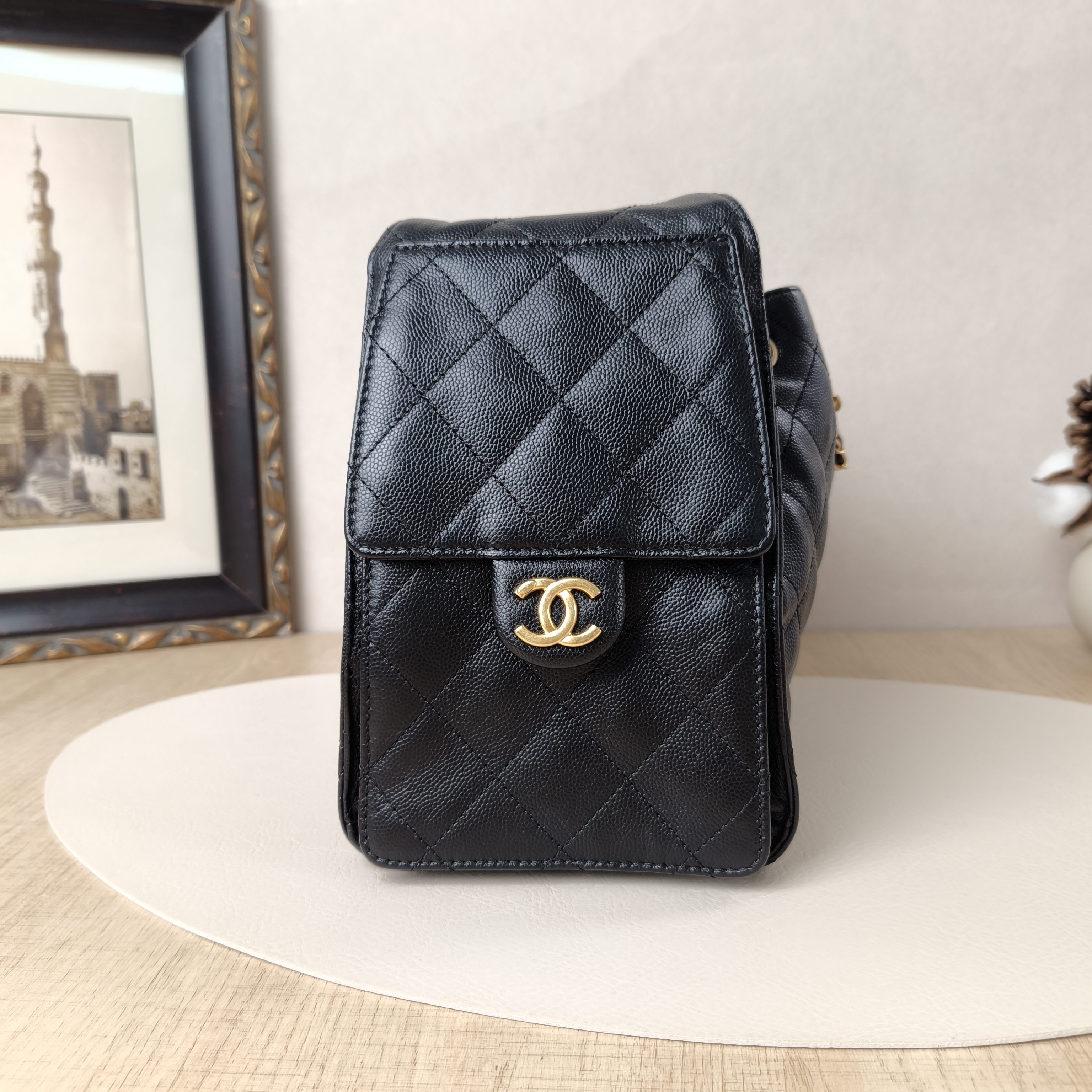 Chanel Shoulder Bag25Bag Black Grained Calfskin Small26 × 14 × 30 cm — cover view 6 of 10