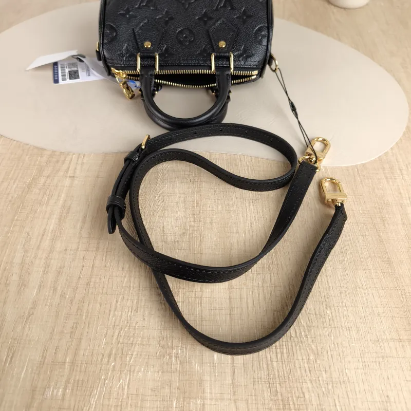Louis Vuitton Crossbody Bag Speedy Nano Black Empreinte Embossed Calfskin nano 16 × 7.5 × 10 cm — detail view 5 of 9