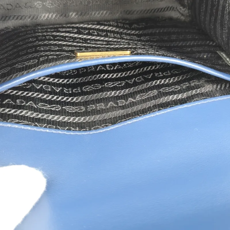 PRADA Crossbody Bag Crossbody Bag Clutch Blue Calfskin One Size20 × 7 × 14 cm — detail view 9 of 11