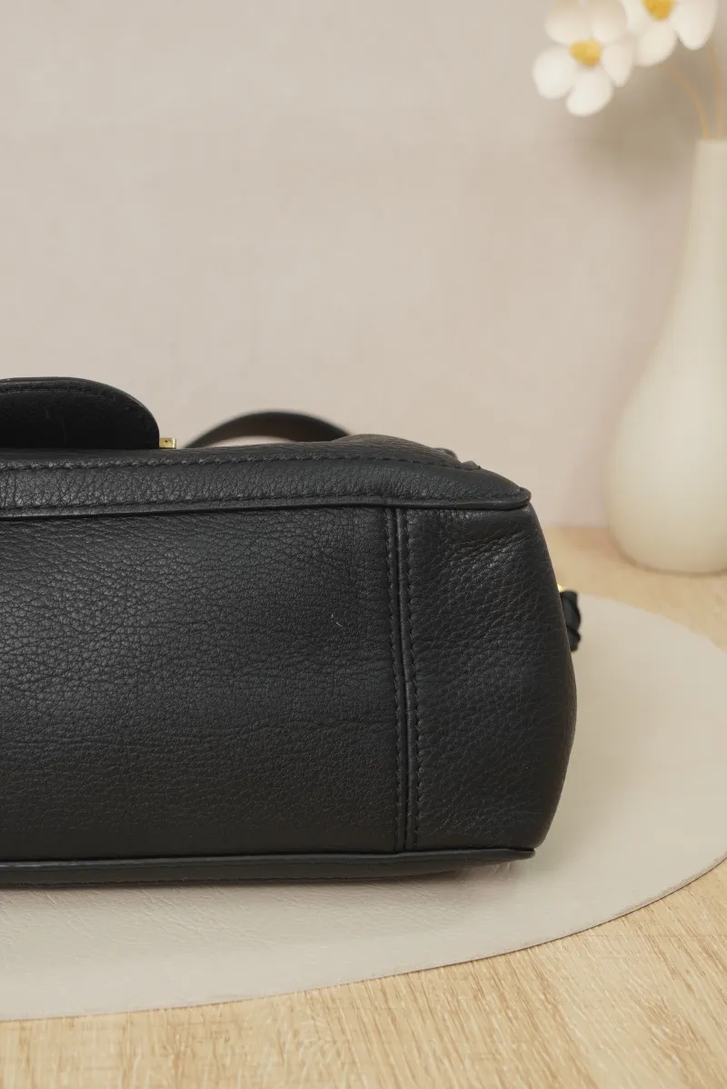 Louis Vuitton Dauphine Soft Medium Black Calfskin Microchip Edition · 24 × 9 × 17 cm — cover view 2 of 7