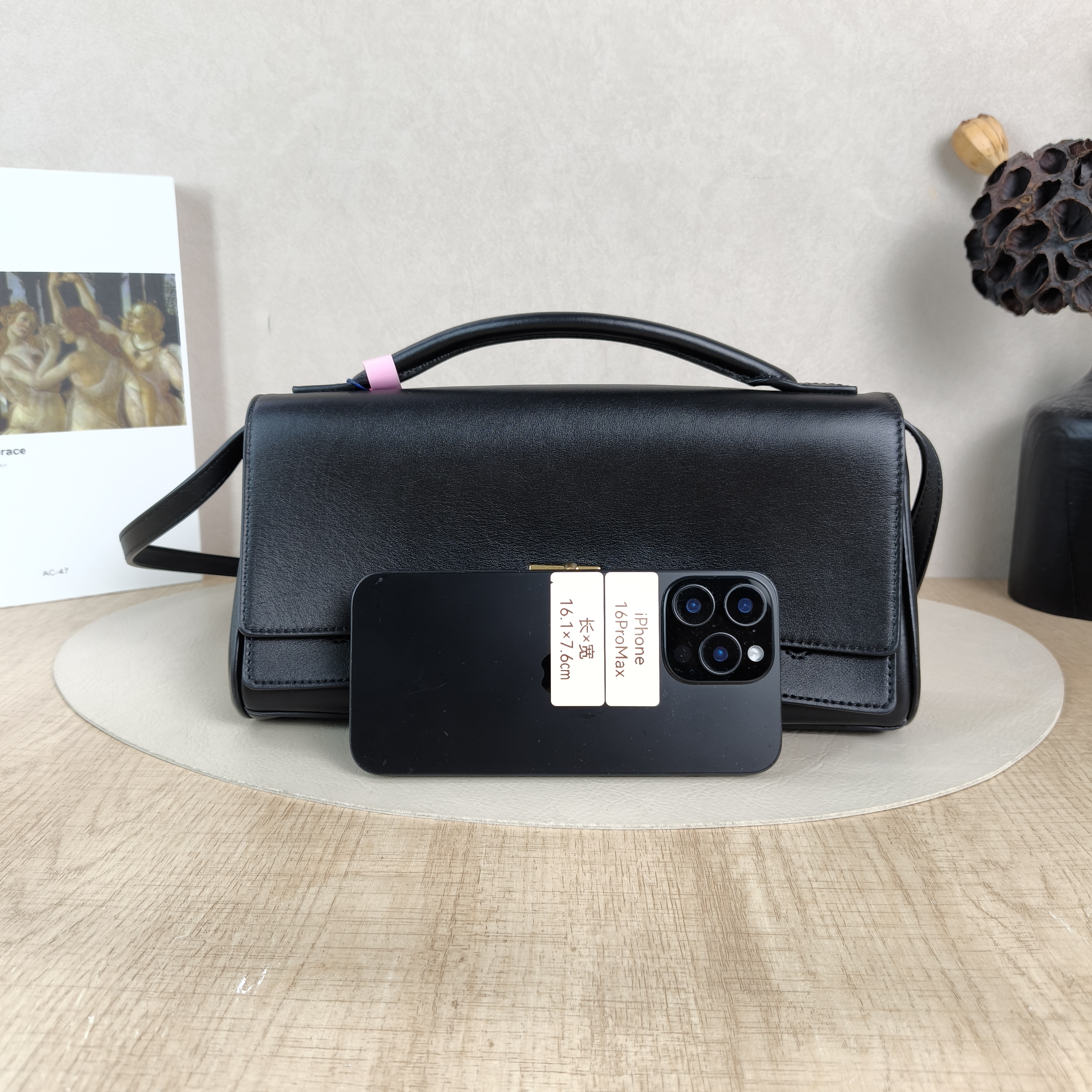 BALENCIAGA Crossbody Bagbel air Top Handle Crossbody Bag Black Calfskin One Size27 × 5 × 14 cm — cover view 4 of 5