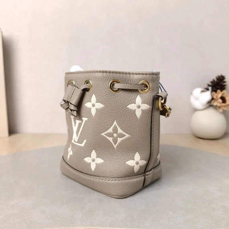 Louis Vuitton Crossbody Bag NANO NOÉ Bucket Bag Nano · White Monogram Empreinte Embossed Calfskin nano 13 × 10 × 16 cm — cover view 5 of 5