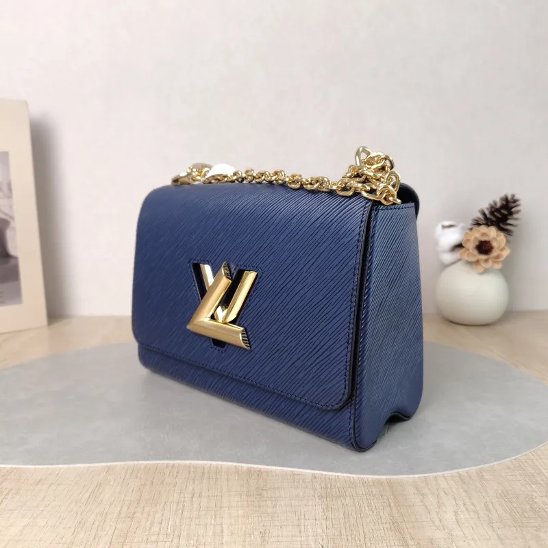 Louis Vuitton Crossbody Bag Twist Navy Epi Embossed Calfskin Medium 23 × 9.5 × 17 cm — cover view 3 of 6