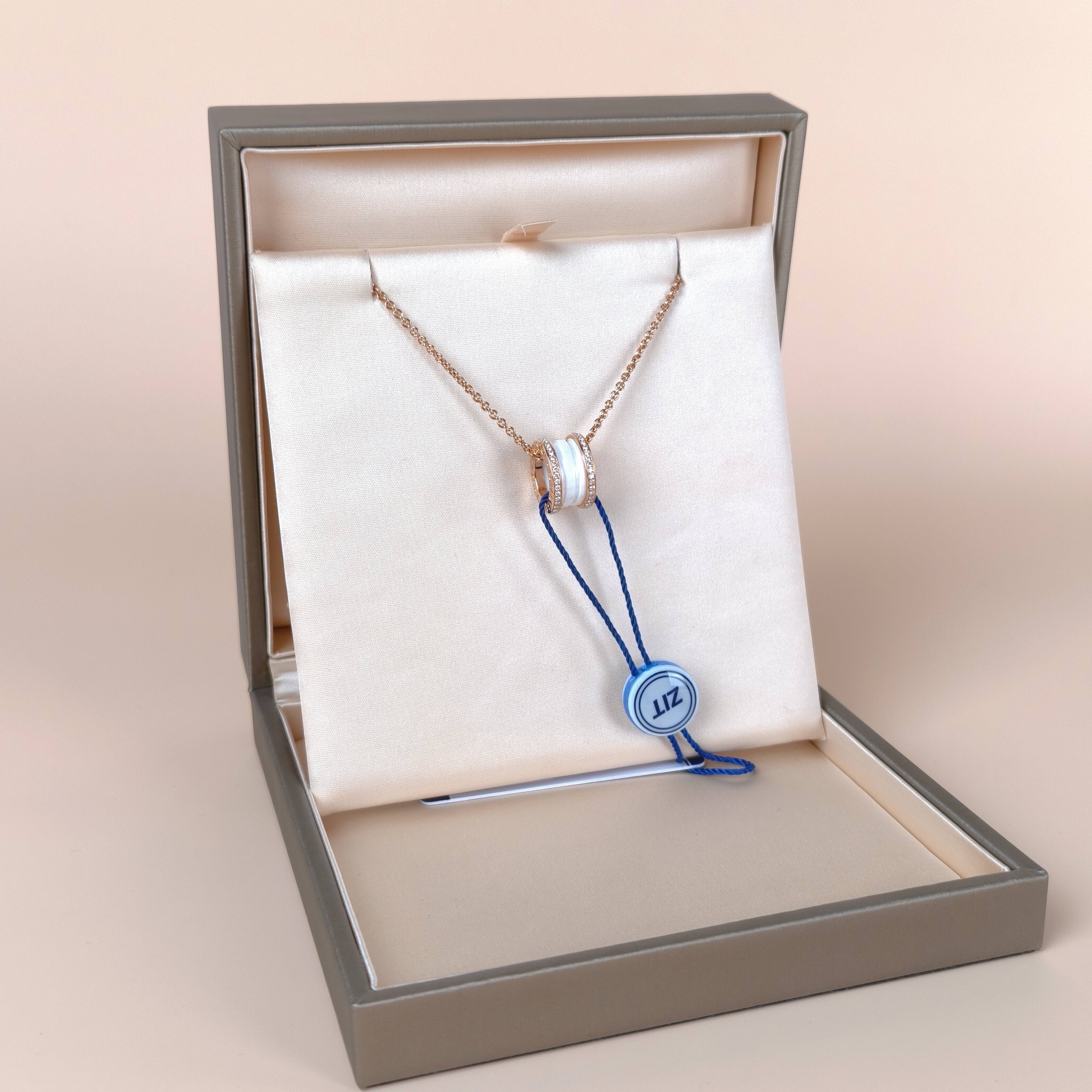 Bvlgari Necklace B.ZERO1Collection White Pavé Diamond Rose Gold Rose Gold Diamond18KR ose Gold One Size46cm — cover view 4 of 9