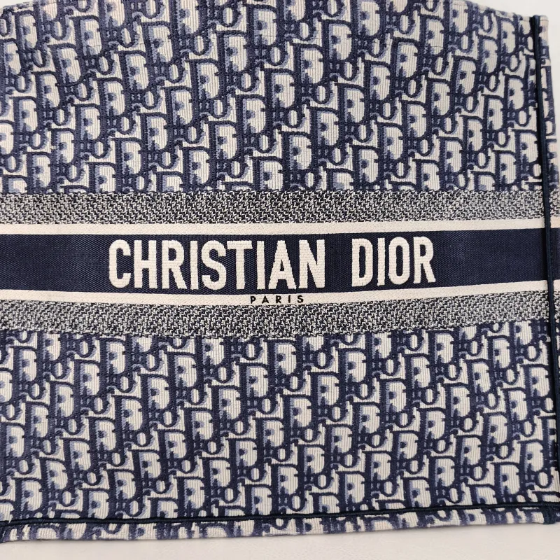 DIOR Top Handle Bag Book Tote Blue Canvas Large42 × 18.5 × 35 cm — detail view 8 of 10